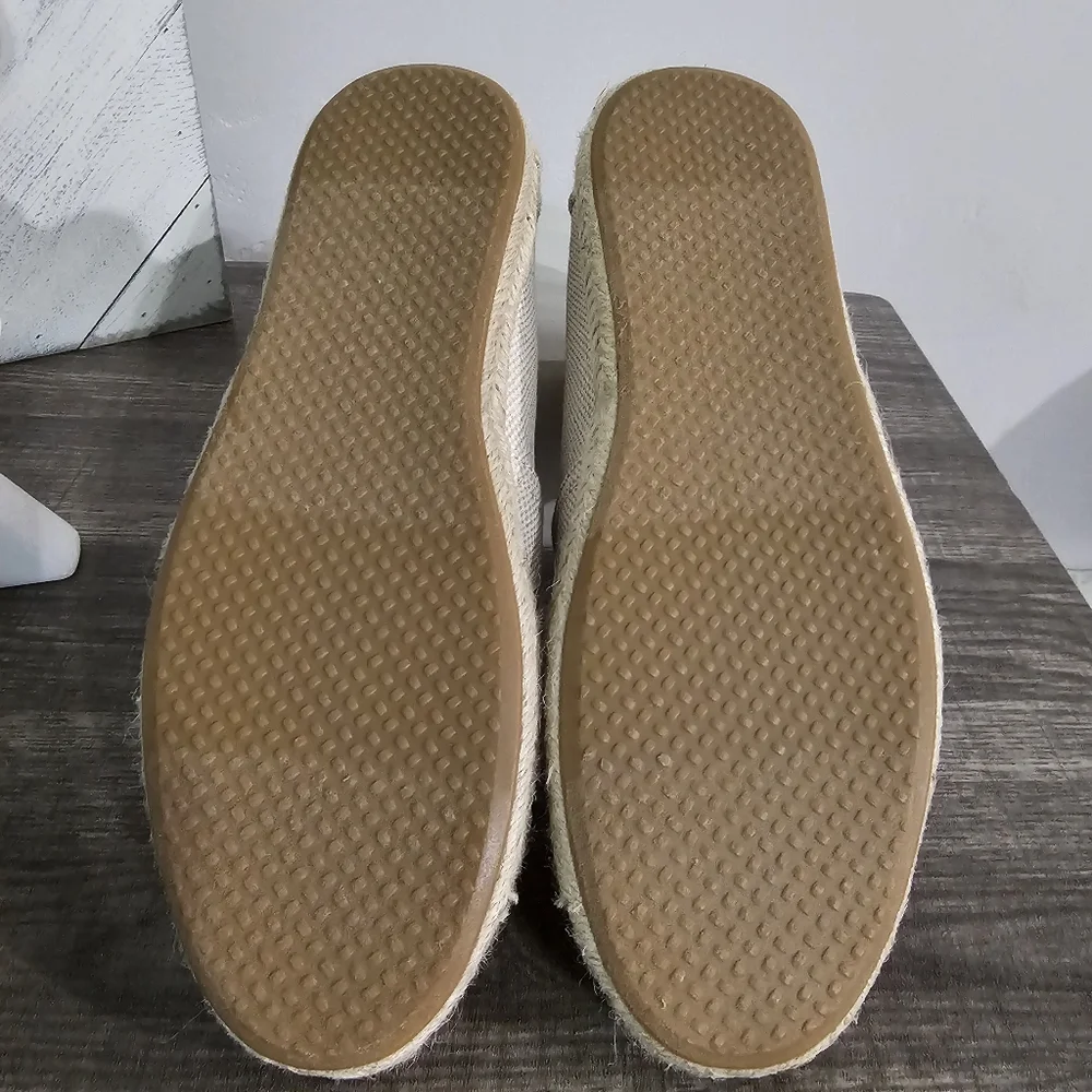 TOMS LNC Womens Alpargatas Espadrille Slip On Flats Beige Canvas Size 7 - Picture 3 of 8